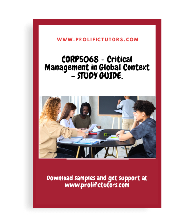 CORP5068 - Critical Management in Global Context