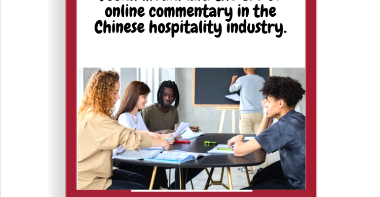 Social media and the use of online commentary in the Chinese hospitality industry.
