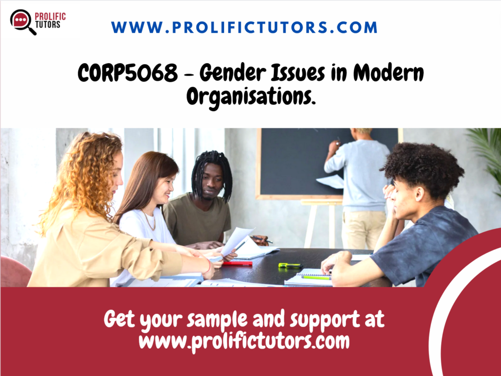 CORP5068 - Gender Issues in Modern Organisations.
