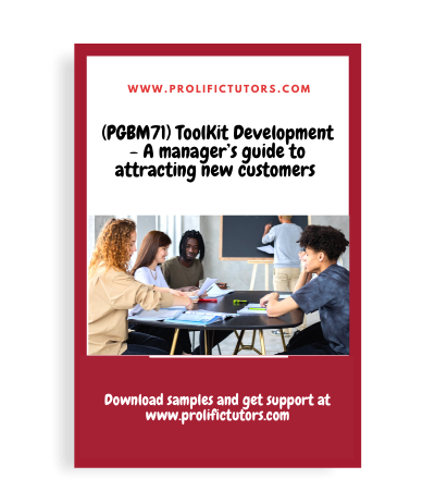 (PGBM71) ToolKit Development - A manager’s guide to attracting new customers